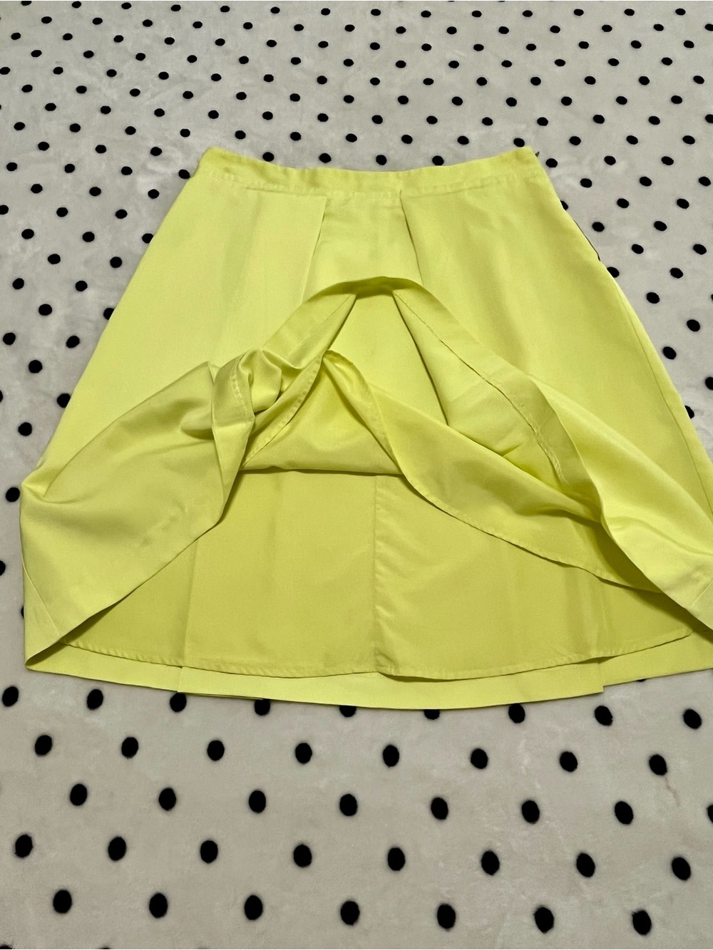 Worthington Neon Yellow Pleated A-Line Skirt Size 12 - Picture 4 of 12